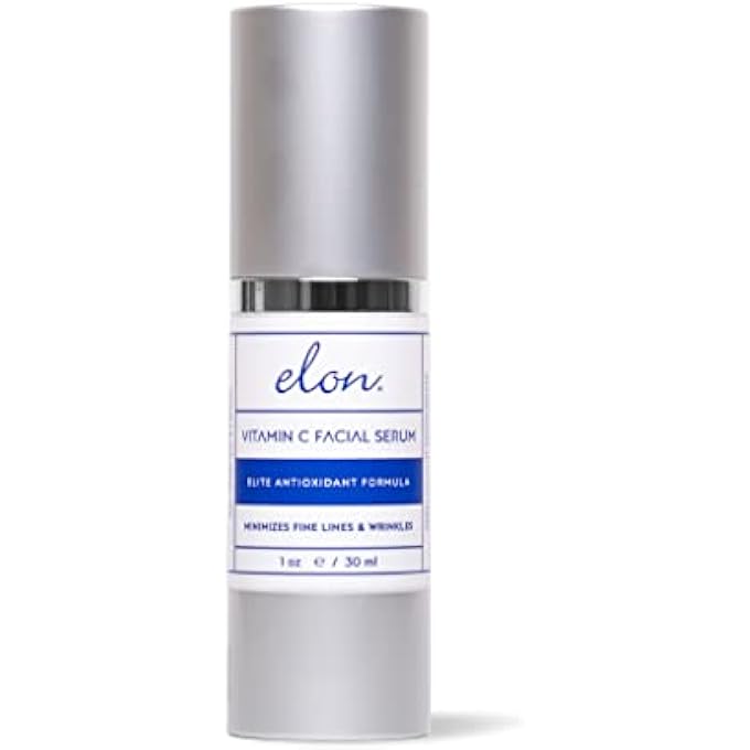 Elon VITAMIN C SERUM FOR FACE  ANTI AGING SERUM TO REDUCE FINE LINES & WRINKLES  IMPROVES SKIN TEXTURE - ACTIVATES COLLAGEN PRODUCTION  FACIAL SKIN CARE PRODUCTS (1 OZ) - Image 1